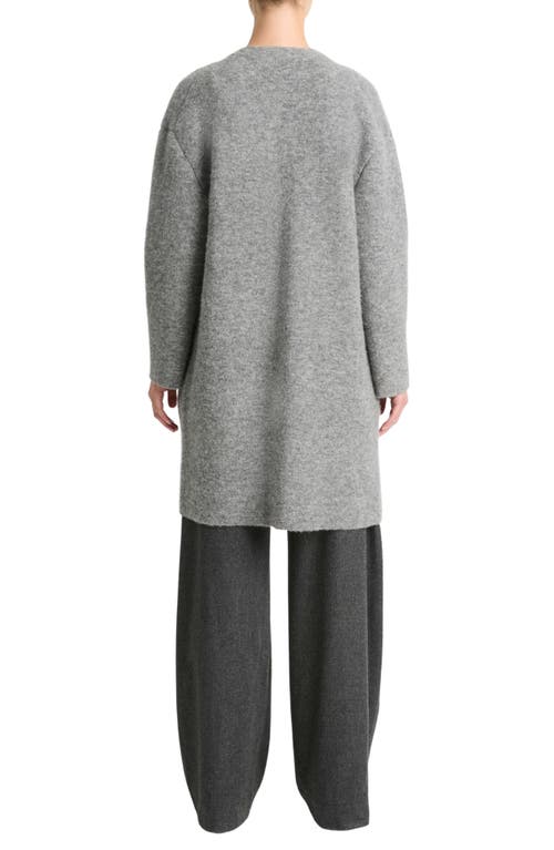 Shop Vince Textured Long Cardigan In Medium  Grey