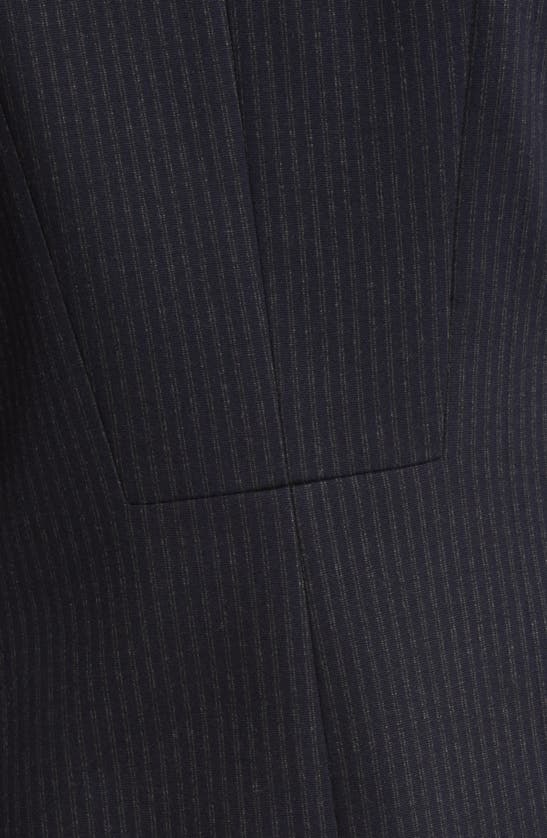 Theory Fairfield Stripe Riding Blazer In Navy Multi