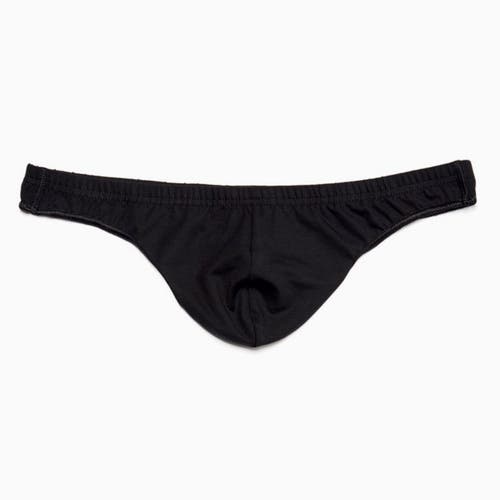 Hom Fredy Slim-fit Stretch-jersey Thong In Black