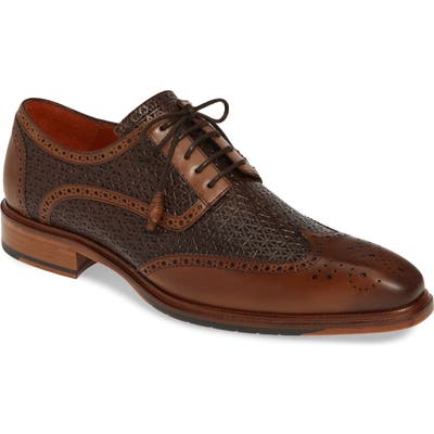 Mezlan Haydn Embossed Wingtip Derby- Brown