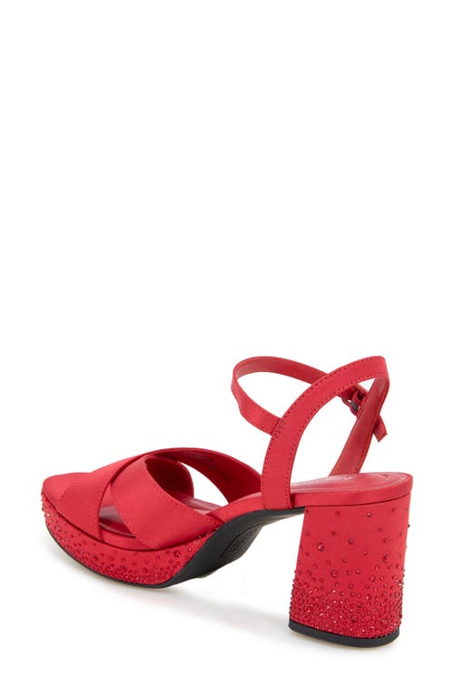 Reaction Kenneth Cole Reeva Platform Sandal In Rio Red Silk