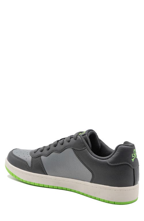 Shop Zoo York Burly Faux Leather Skate Sneaker In Grey/green
