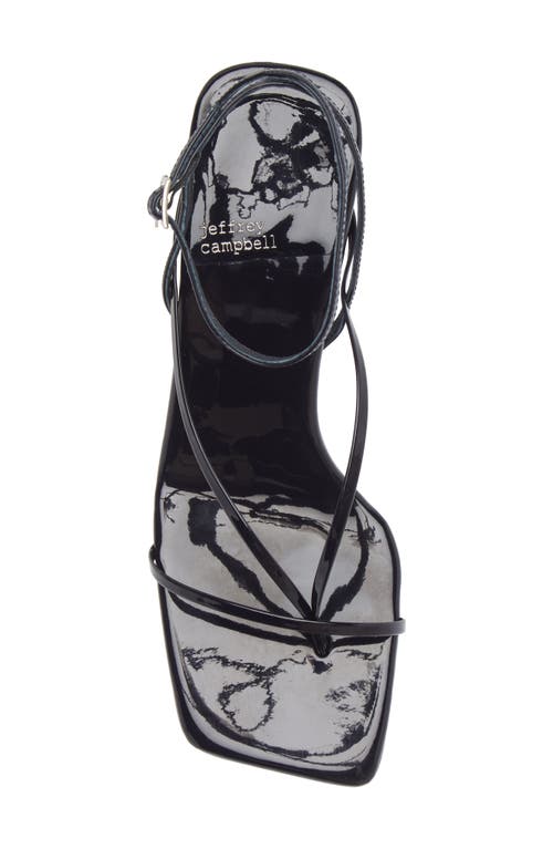 Jeffrey Campbell Fluxx Sandal In Navy Patent