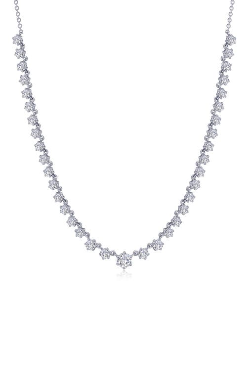 Lafonn Simulated Diamond Tennis Necklace in White at Nordstrom, Size 16