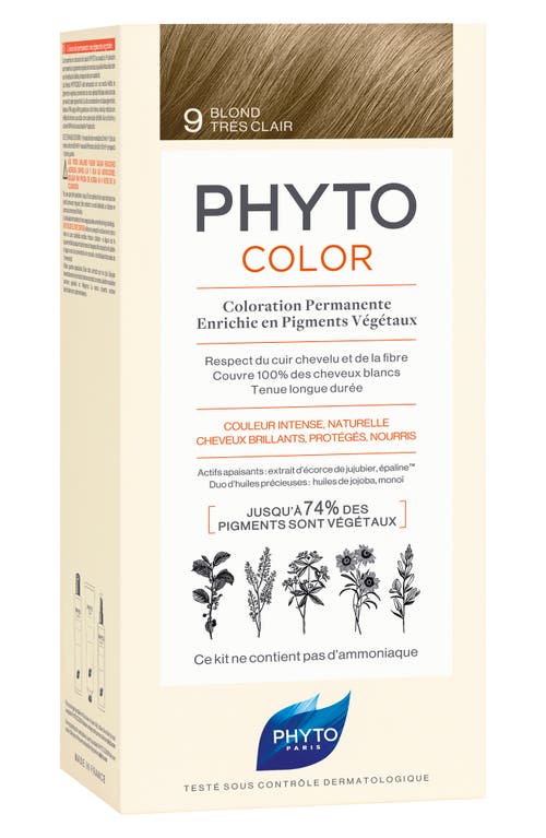 Phytocolor Permanent Hair Color in 9 Very Light Blond