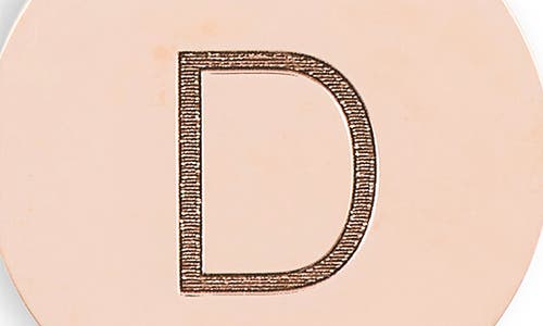 Meshmerise Initial Disc Pendant Necklace In Rose-d