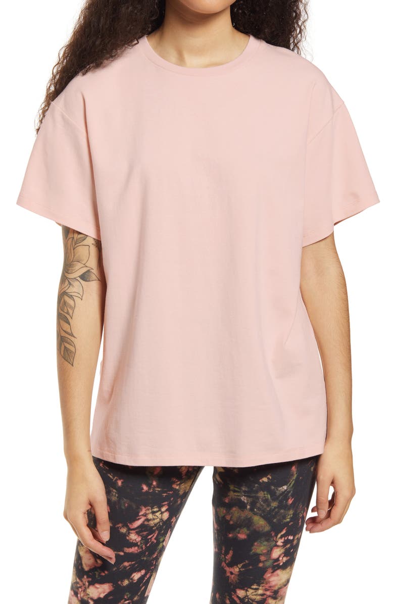 AFRM Bacio Oversize Tunic T-Shirt, Main, color, BLUSH