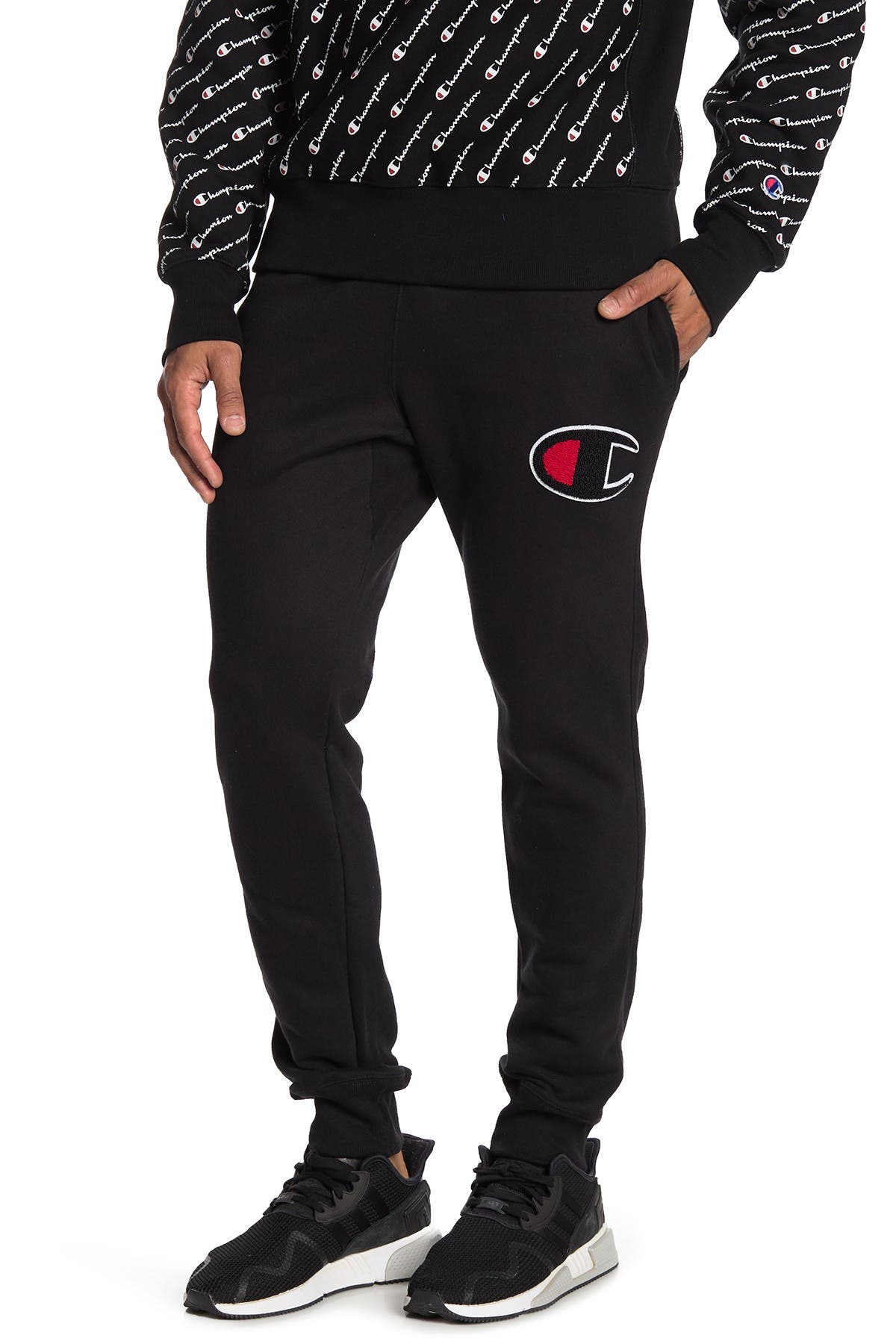 champion big logo sweatpants