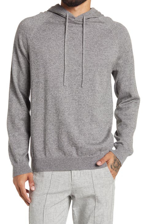 14TH AND UNION Cotton Cashmere Trim Fit Sweater Hoodie