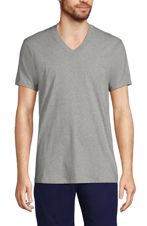 Shop Lands' End V-neck Undershirt 3 Pack In Gray Heather