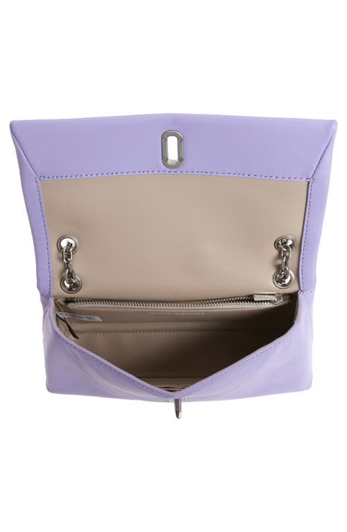 Shop Marc Jacobs The Dual Chain Leather Wallet On A Chain In Lilac