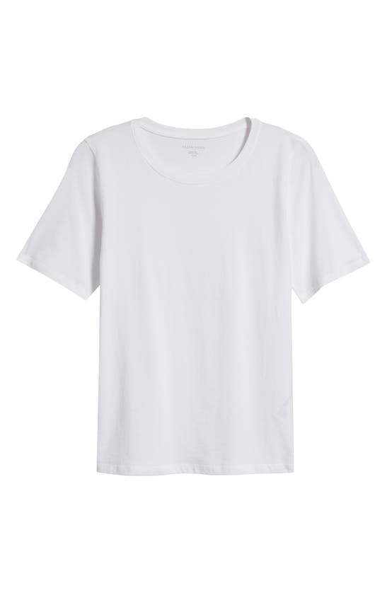 Eileen Fisher Crewneck Organic Cotton Jersey Top In White