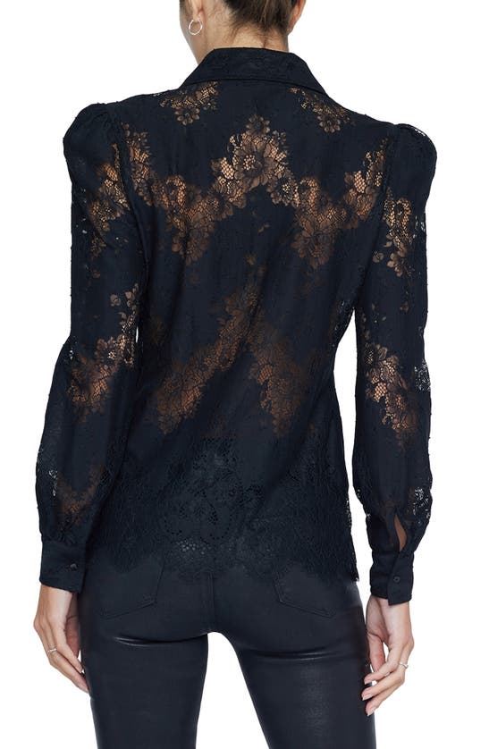 Shop L Agence L'agence Jenica Lace Blouse In Black