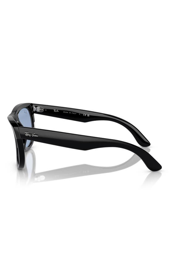 Ray Ban Wayfarer Reverse 50mm Square Sunglasses In Light Blue