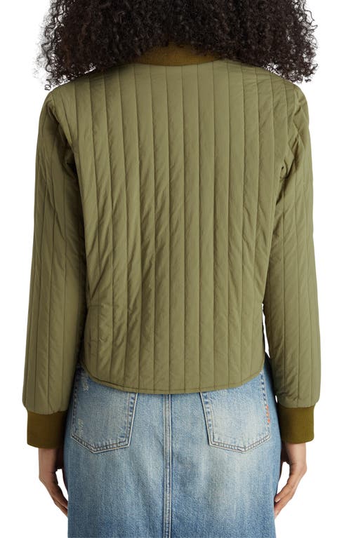 Shop Scotch & Soda Reversible Quilted Bomber Jacket In Washed Military