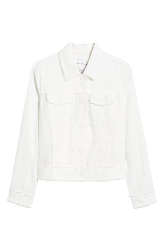 Shop Tommy Bahama Breezy Palm Raw Edge Linen Jacket In White