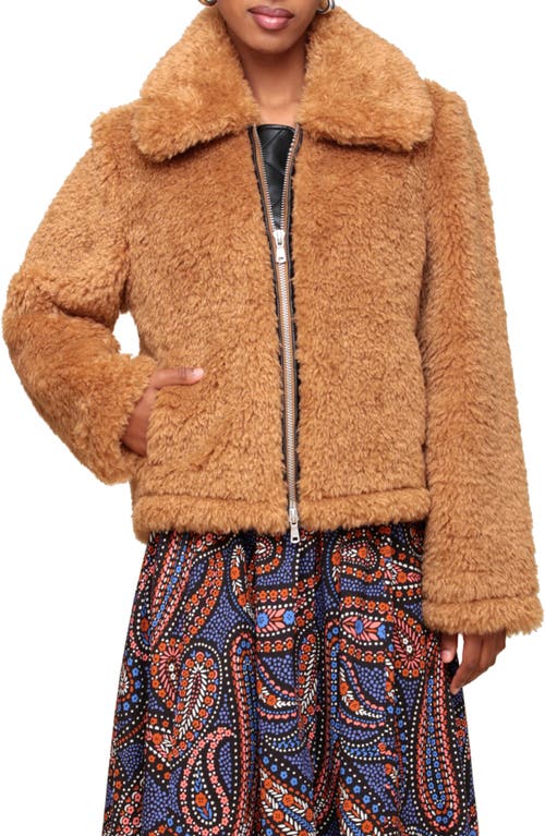 AVEC LES FILLES AVEC LES FILLES FAUX FUR ZIP-UP JACKET 