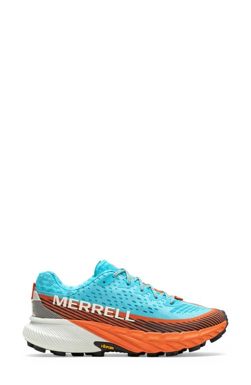 Shop Merrell Agility Peak 5 Trail Sneaker In Atoll/cloud