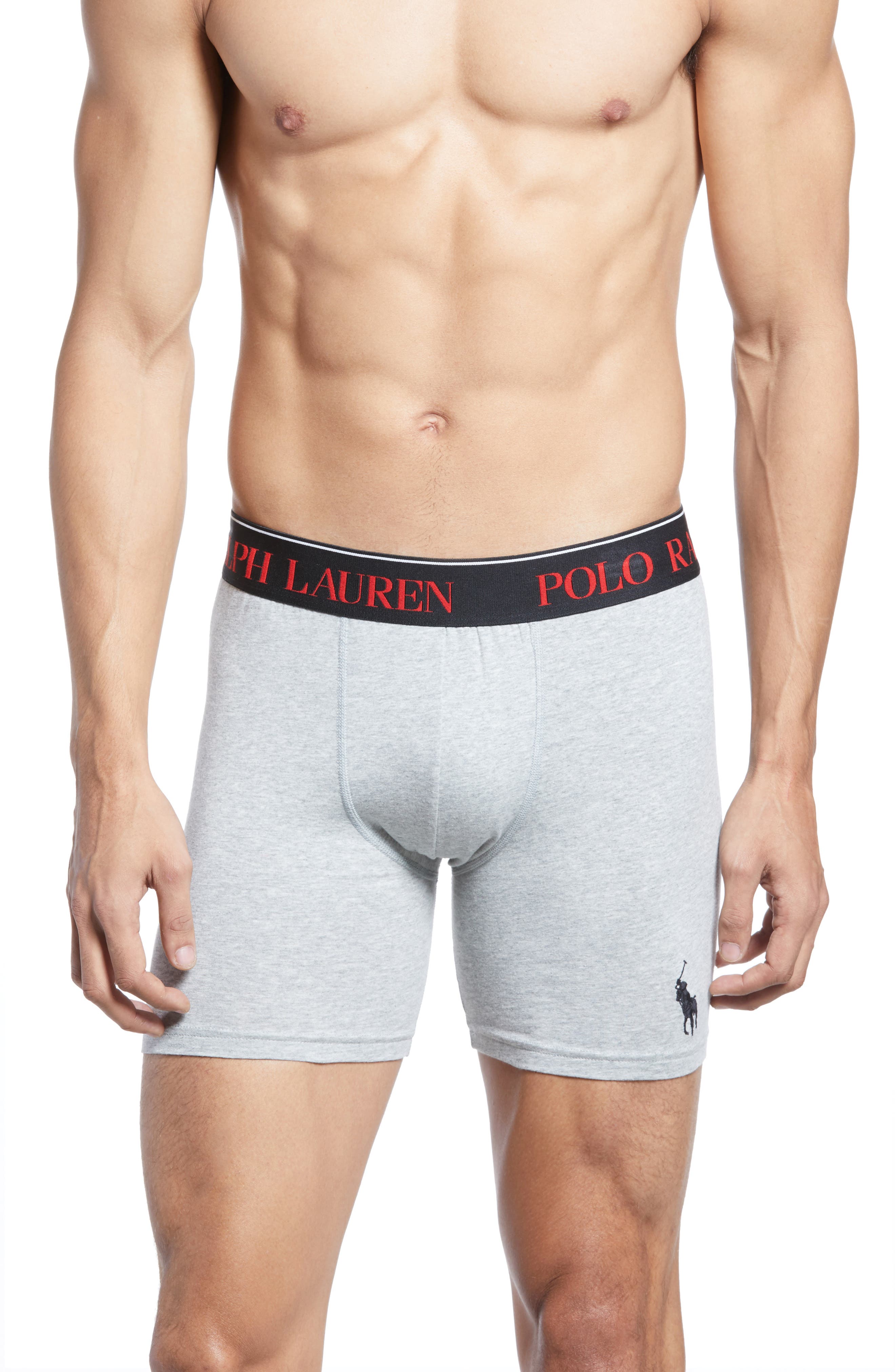 UPC 192503793609 product image for Men's Polo Ralph Lauren Boxer Briefs, Size Large - Grey | upcitemdb.com