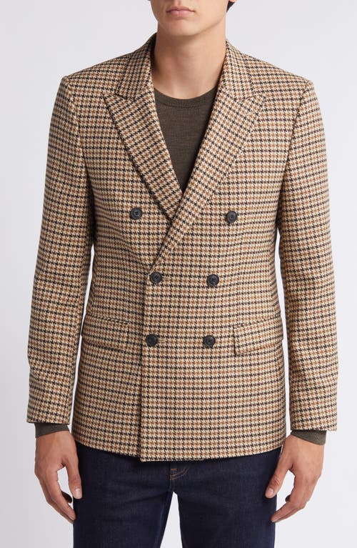 Shop Hugo Arti Extra Slim Fit Houndstooth Stretch Sport Coat In Dark Brown