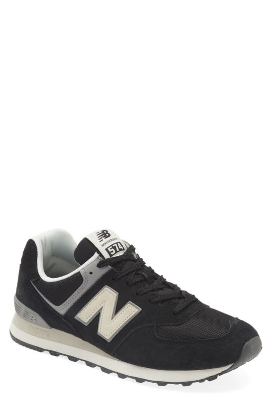 New Balance 574 Classic Sneaker In Black/ White