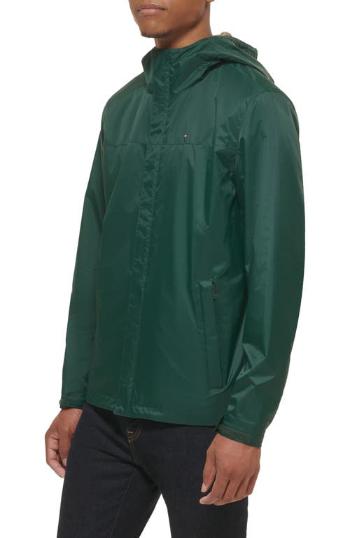 TOMMY HILFIGER TOMMY HILFIGER HOODED RAIN SLICKER JACKET 