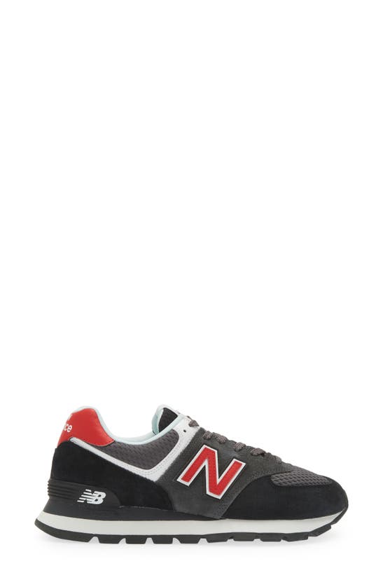 New Balance 574 Rugged In Black/ Red | ModeSens