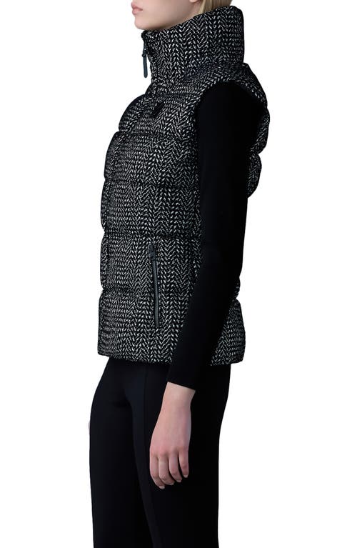 Shop Mackage Chaya-flp 750 Fill Power Down Puffer Vest In Black-white