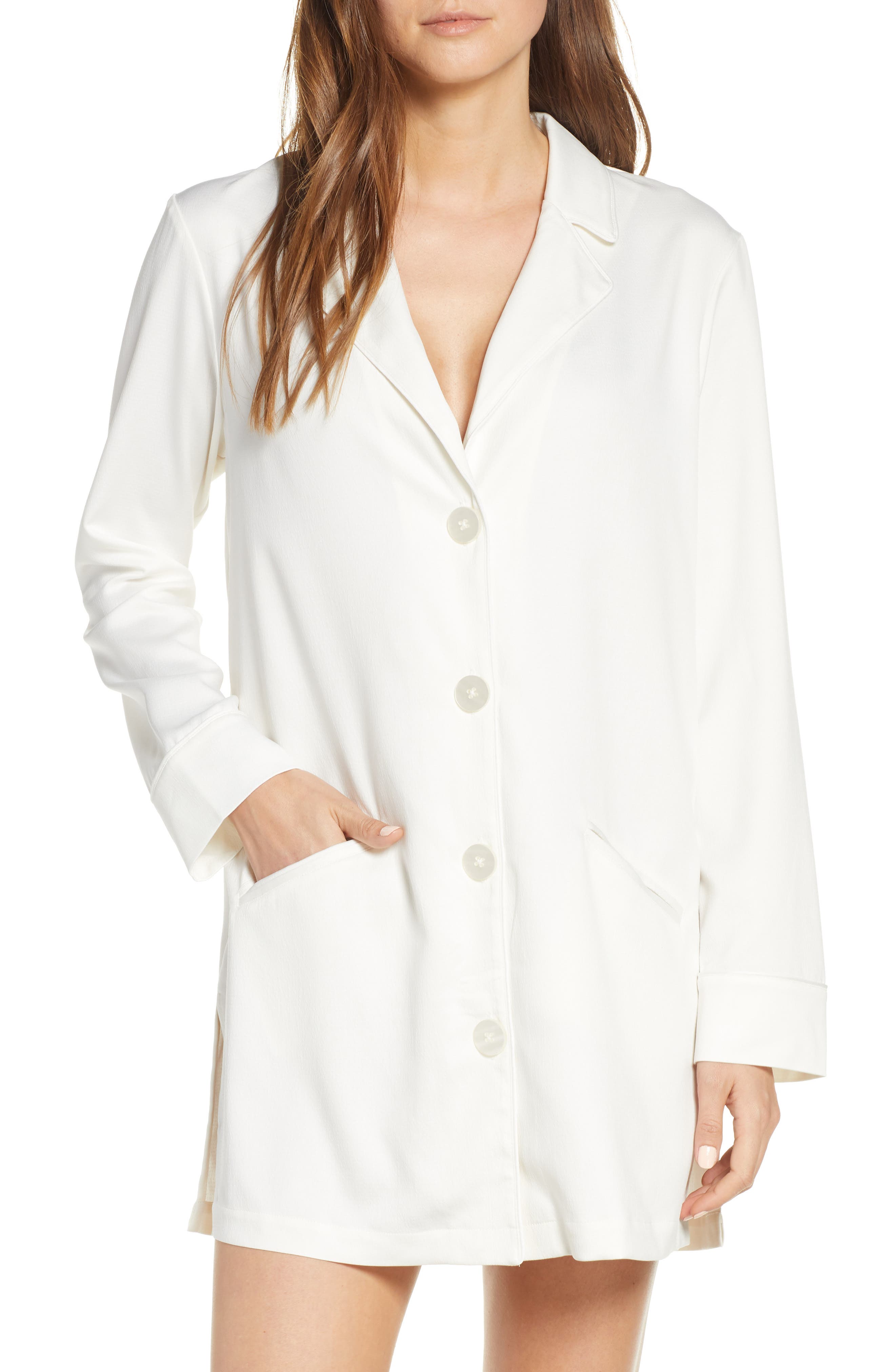 Something Navy Blazer Nightshirt, Ivory (Nordstrom Exclusive)