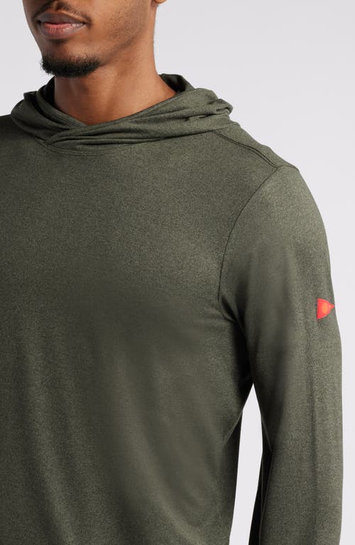 Shop Florence Sun Pro Adapt Long Sleeve Hooded Performance Top In Heather Thyme