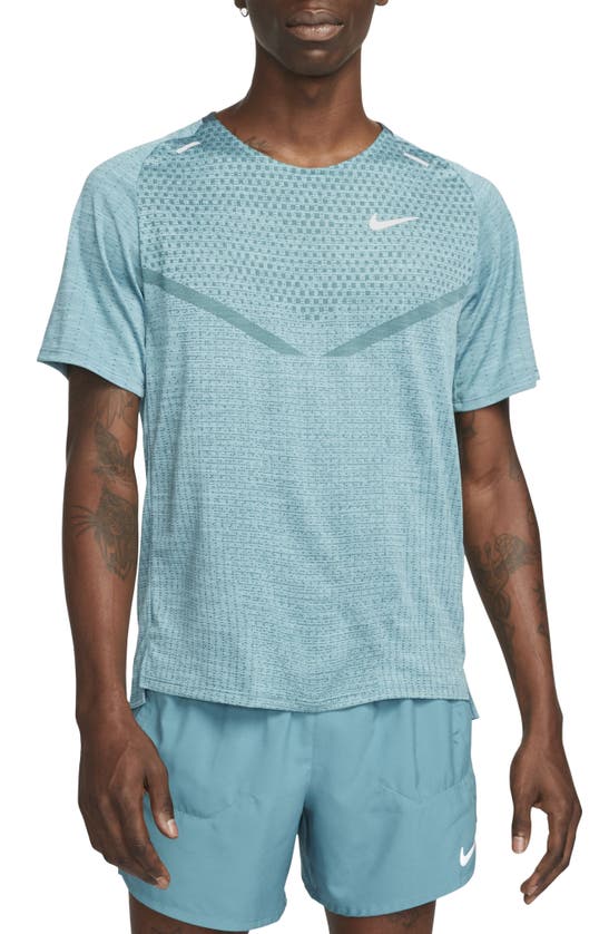 Nike Dri-fit Advanced Techknit Ultra Running T-shirt In Faded Spruce/ Mineral Teal