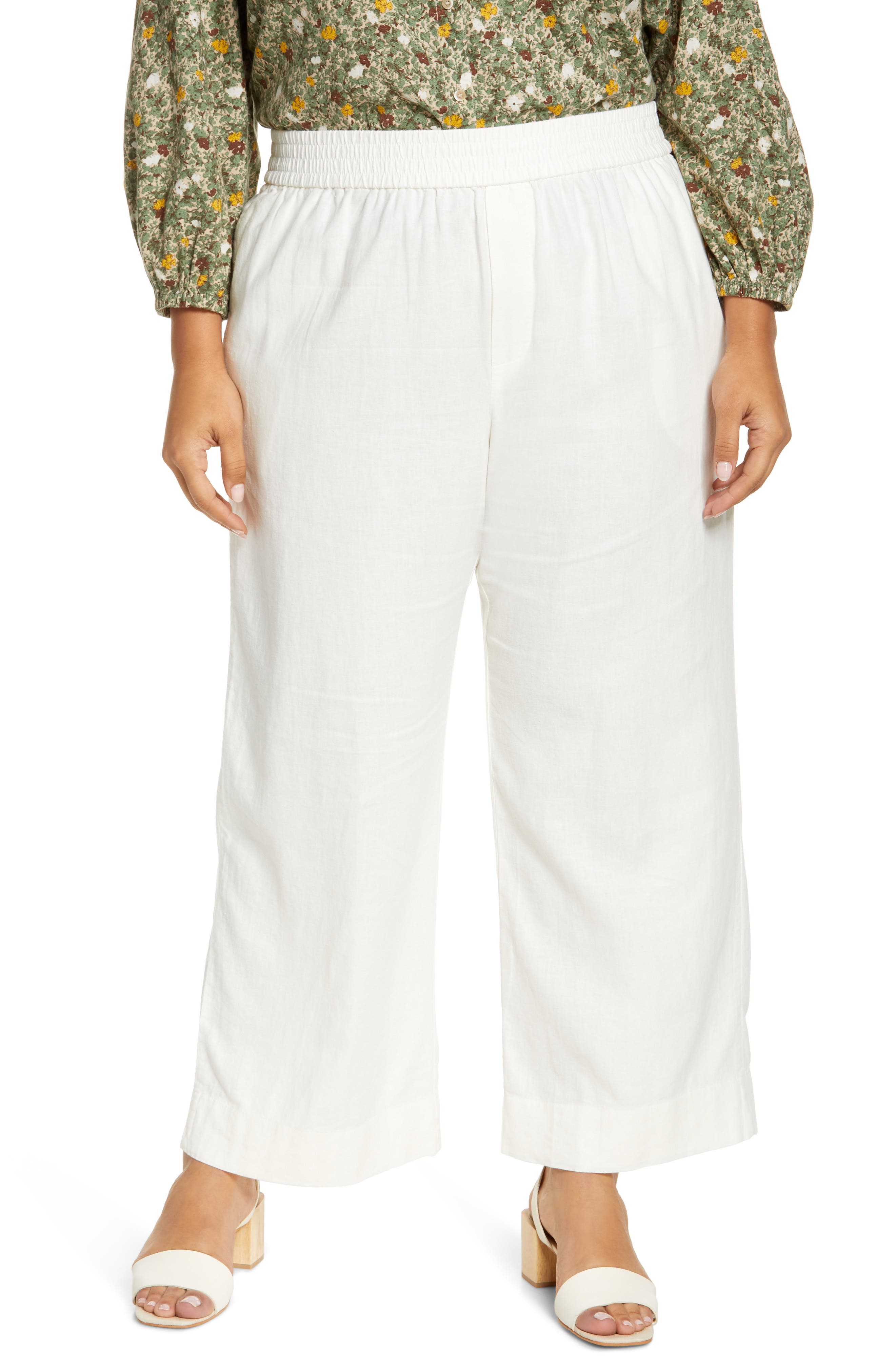 Women's Ivory Plus-Size Pants 