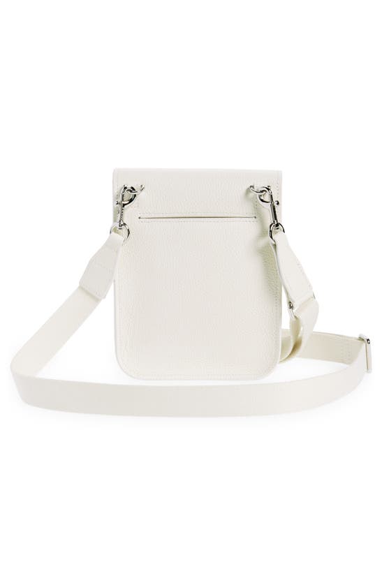 Shop Akris Mini Anouk Leather Crossbody Bag In 001 White