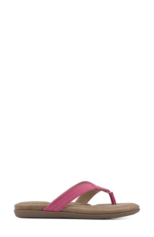 Cliffs By White Mountain Fateful Flip Flop In Hot Pink/nubuck