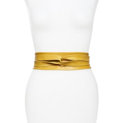 Ada Classic Wrap Belt, Size One Size - Mustard