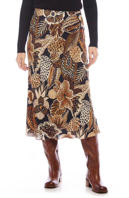 KAREN KANE KAREN KANE PRINT BIAS CUT MIDI SKIRT 