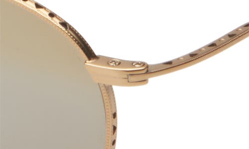 Maui Jim 48mm Core Round Polarized Sunglasses In Gold Gold Bronze