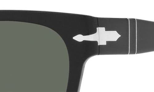 Persol Rectangular Frame Sunglasses In Black/light Blue