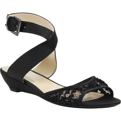 J. Renee Belden Ankle Wrap Sandal B - Black