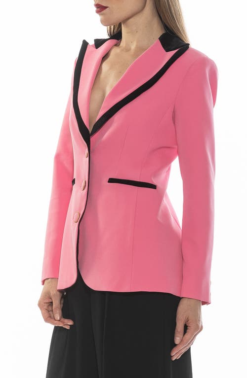 Alexia Admor Reiss Peak Lapel Blazer In Pink