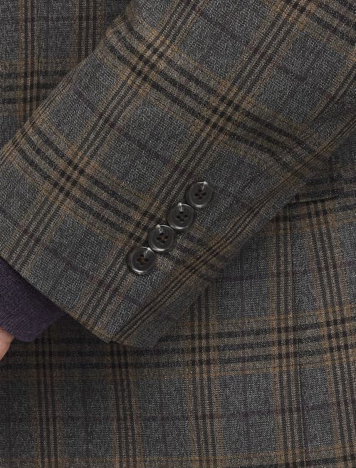 Oak Hill By Dxl Oak Hill Multi Plaid Sport Coat In Grey
