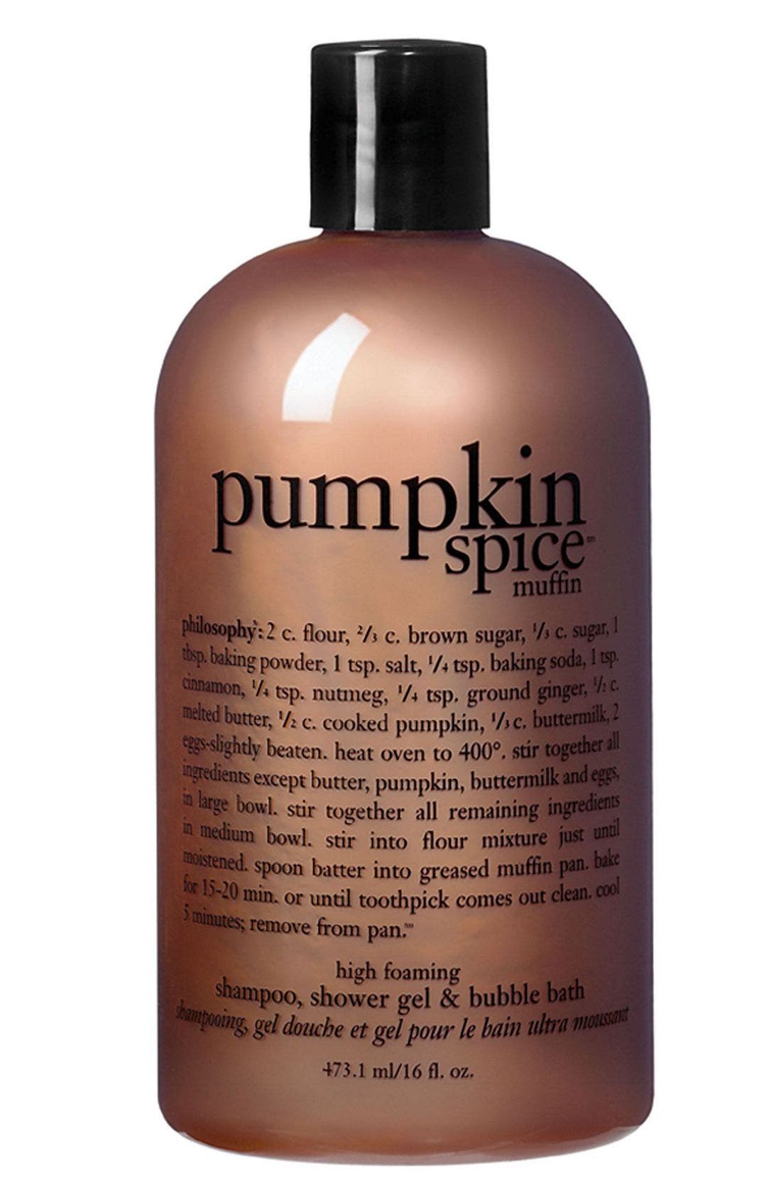 philosophy 'pumpkin spice muffin' shower gel Nordstrom