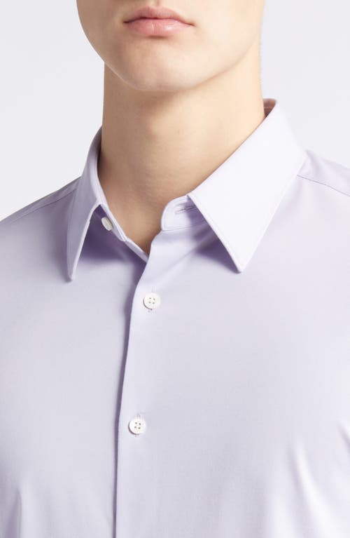 Shop Theory Sylvain Nd Structure Knit Button-up Shirt In Soft Iris