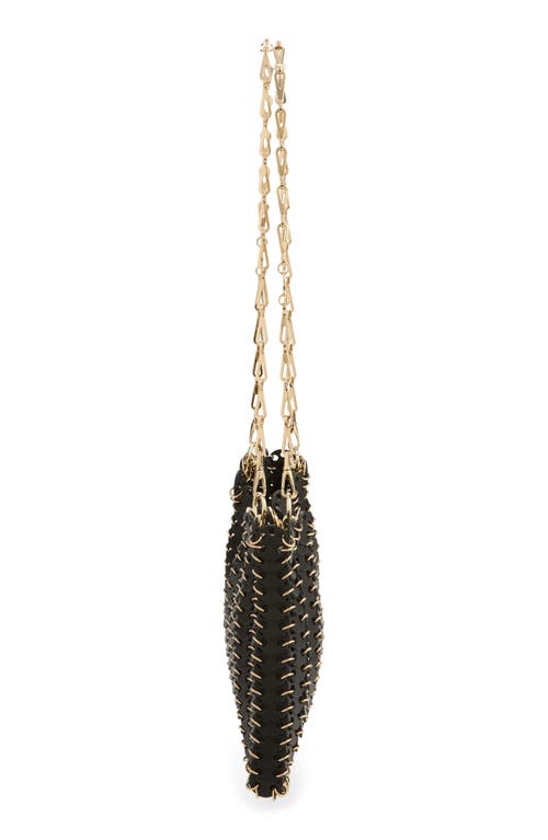 Shop Rabanne 1969 Leather Shoulder Bag In Black/gold