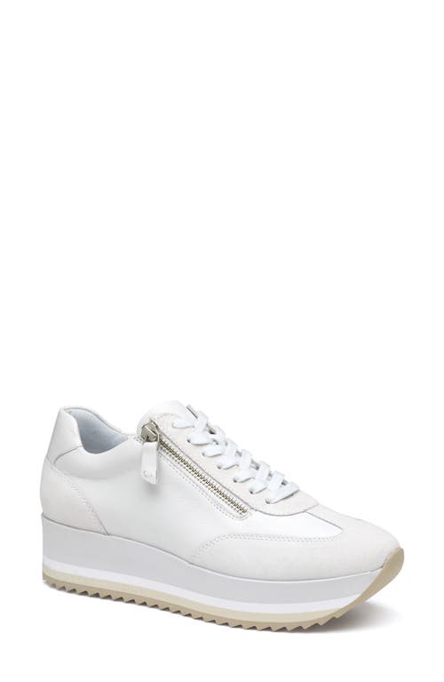 Johnston & Murphy Gracie Side Zip Sneaker Calfskin/Suede at Nordstrom