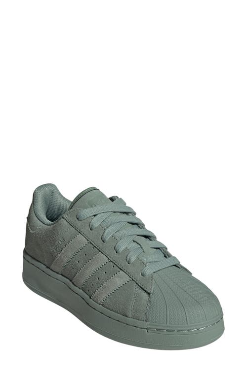 Adidas Originals Adidas Superstar Xlg Trainer In Green/white/green Oxide