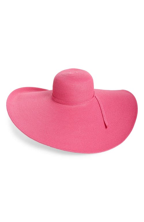 Ultrabraid XL Brim Straw Sun Hat in Hot Pink
