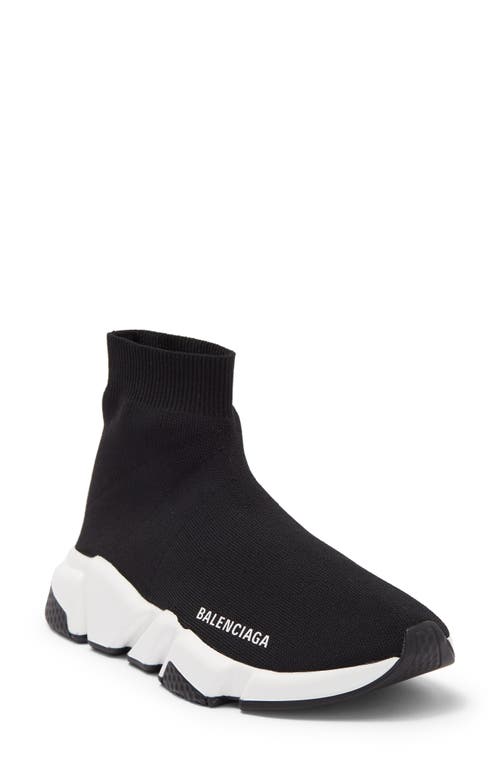 Balenciaga Speed LT Sneaker Black/White/Black at Nordstrom,