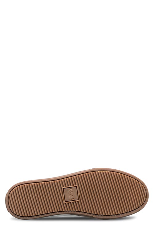 Clae Monroe Venice Leather Sneaker In White Feather Grey Dark Gum