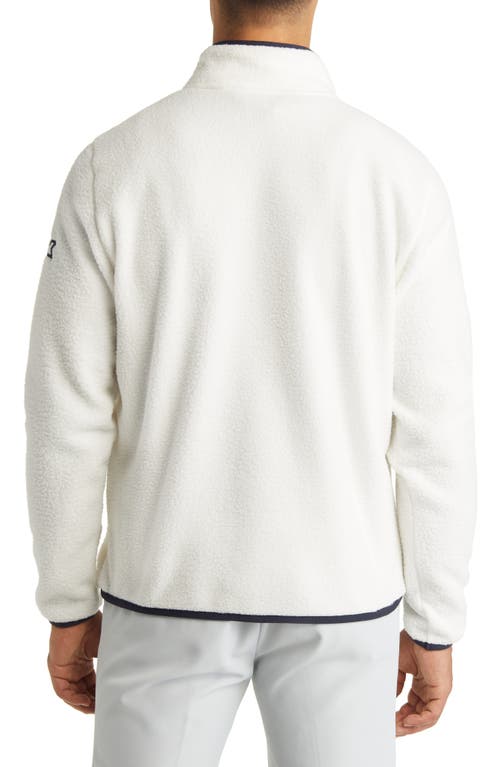 Cutter & Buck Fleece Jacket In Shell/navy Blue